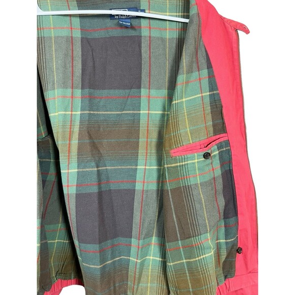 VTG Polo Ralph Lauren Harrington Jacket XXL Plaid Lined Preppy Golf Strap Zip - Picture 12 of 12